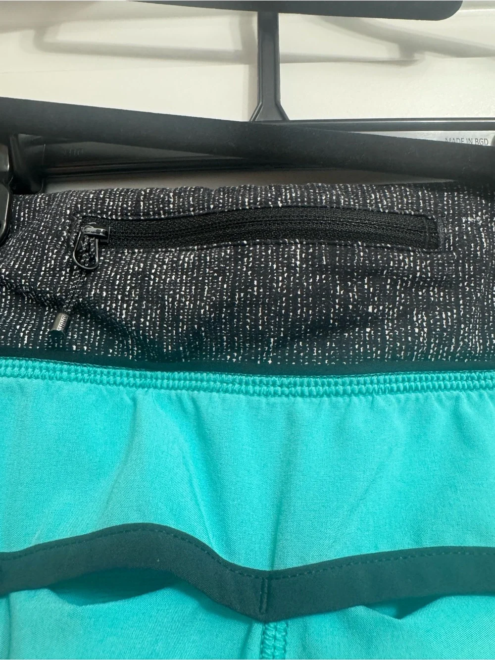 Lululemon Run Speed Short 2.5” LR 4-Way Stretch Teal Turquoise Gray Black 6